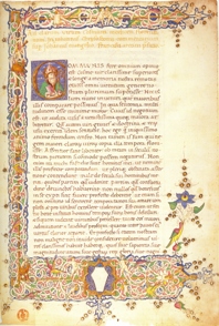 Giovanni Crisostomo, Homiliae in Evangelium Iohannis (trad. lat. di Francesco Griffolini). Firenze, Biblioteca Medicea Laurenziana, Plut. 14 dex. 2, f. 1r