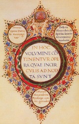 Pseudo Dionigi, Areopagita, Opera (trad. lat. di Ambrogio Traversari). Firenze, Biblioteca Medicea Laurenziana, Plut. 17, 22, f. IIv (part.)